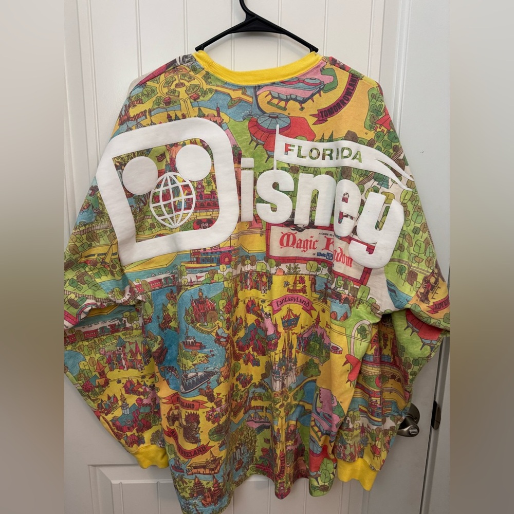 Disney Parks Walt Disney World Retro Map Spirit Jersey – Adult Large #E - Picture 4 of 5